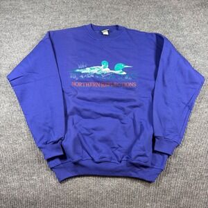 Vintage Northern Reflections Sweatshirt Men's XL Loon Graphic Blue Comfort